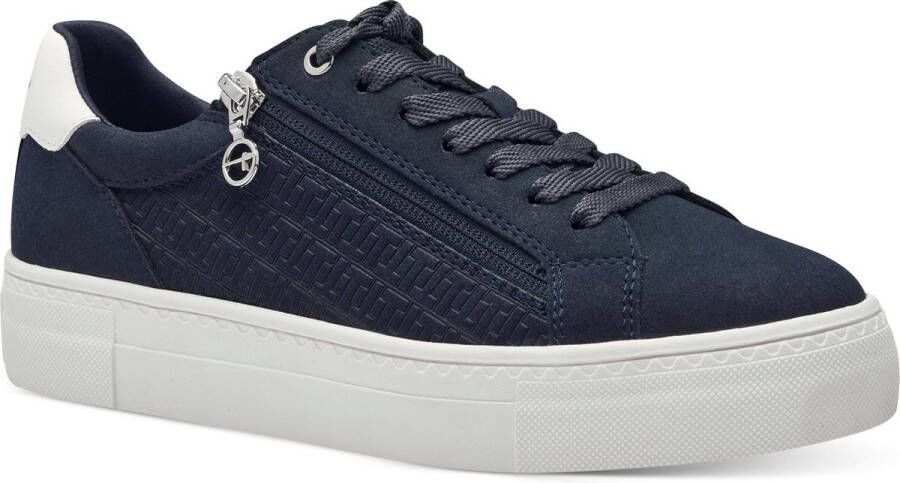 Tamaris Plateausneakers vrijetijdsschoen lage schoen veterschoen in vegan uitvoering