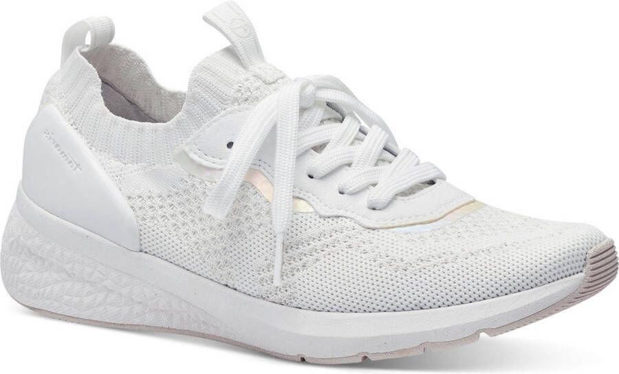Tamaris Slip-on sneakers vrijetijdsschoen lage schoen veterschoen met opgezette sierveters