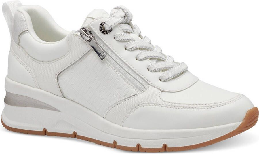 Tamaris Sneakers met sleehak vrijetijdsschoen lage schoen veterschoen met buitenrits