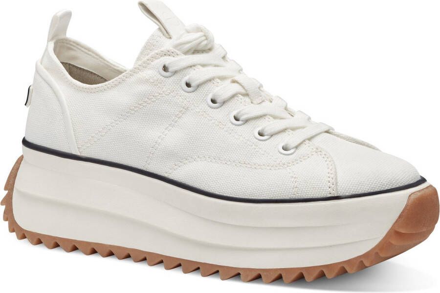 Tamaris Plateausneakers MILENA vrijetijdsschoen lage schoen veterschoen met touch-it-uitrusting