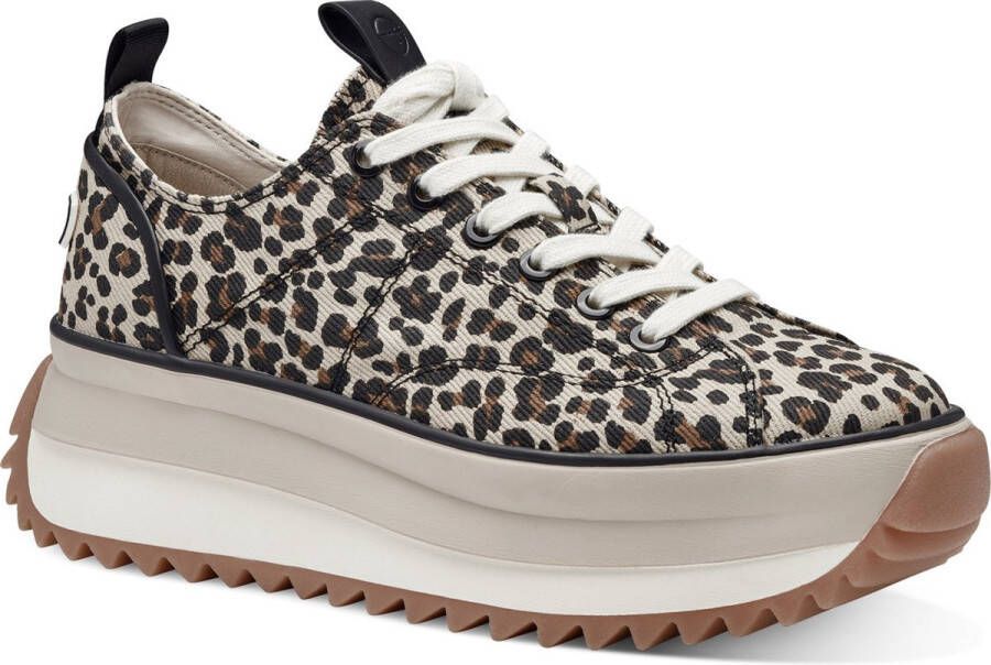 Tamaris Plateausneakers MILENA vrijetijdsschoen lage schoen veterschoen met touch-it-uitrusting