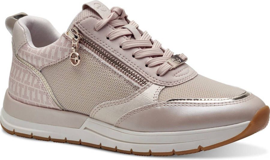Tamaris Sneakers met sleehak Almina vrijetijdsschoen lage schoen veterschoen in smalle vorm