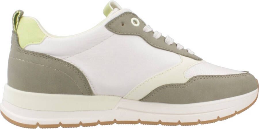 Tamaris vegan dames sneakers groen beige Uitneembare zool