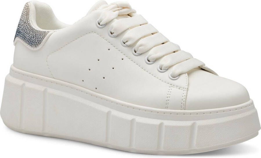 Tamaris Witte Zilveren Sneakers voor Vrouwen White Dames