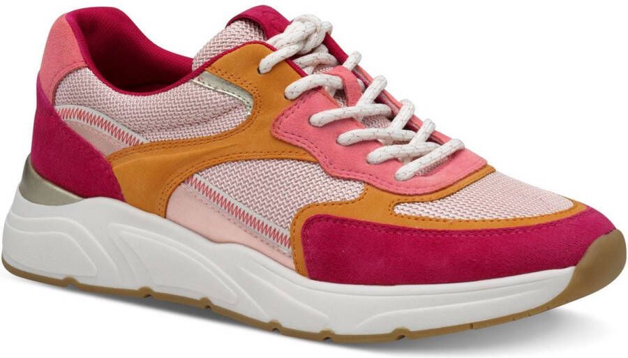 Tamaris Plateausneakers vrijetijdsschoen lage schoen veterschoen met gepolsterde schacht