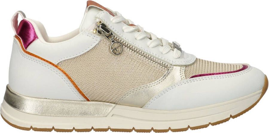 Tamaris dames sneaker Wit roze