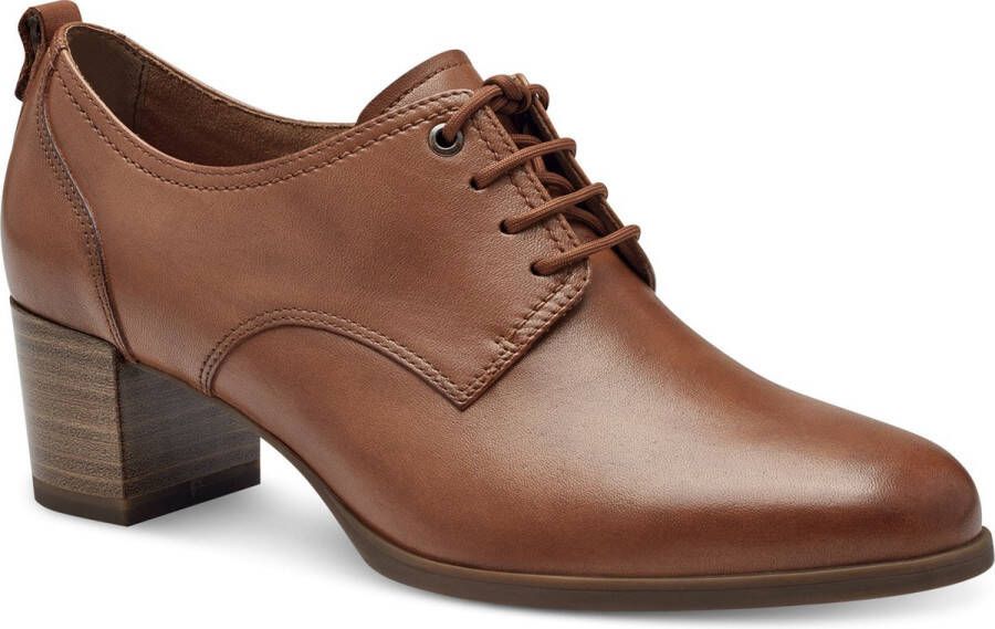 Tamaris Veterpumps halfshoe veterschoen blokhak met touch-it-uitrusting