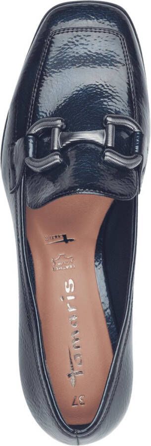 Tamaris Instappers blokhak pumps zakelijke schoen met modieuze siergesp