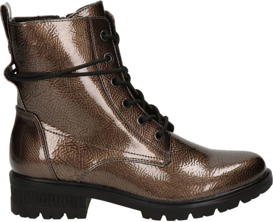 Tamaris Bruine Veterschoenen met een Laklook Brown Dames