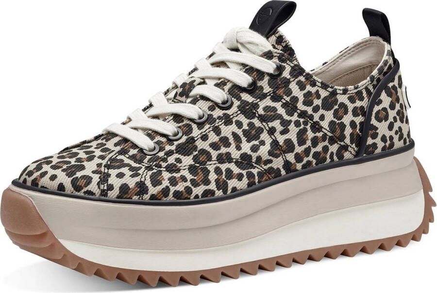 Tamaris Plateausneakers MILENA vrijetijdsschoen lage schoen veterschoen met touch-it-uitrusting