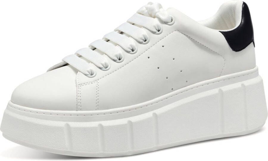 Tamaris damestrainers 1-23743-41 1A5 Vegan damestop M2374341 Wit Zwart