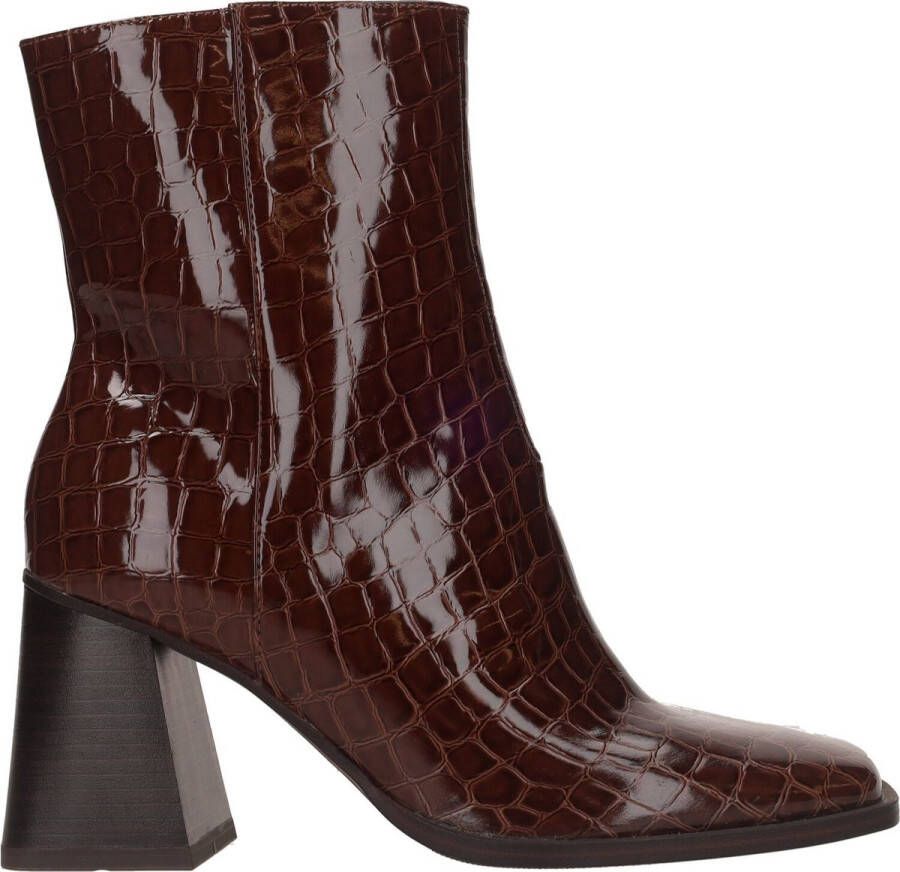 Tamaris Trendy vegan enkellaars met dierenprint Bruin Dames - Foto 1