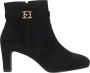 Tamaris Stijlvolle zwarte enkellaars met gouden accent Black Dames - Thumbnail 1