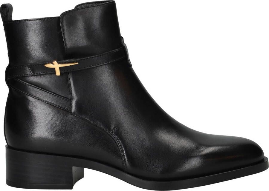 Tamaris Laarsjes blokhak business schoen ankleboots met t-logo decoratie