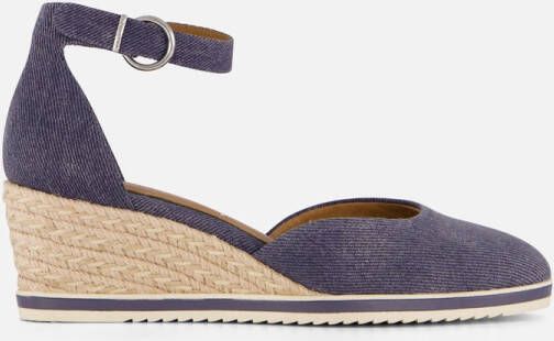 Tamaris Espadrilles Sleehak blauw Textiel Dames