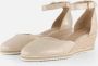 Tamaris Gouden Champagne Leren Espadrille met Klittenband Yellow Dames - Thumbnail 1