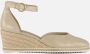 Tamaris Gouden Champagne Leren Espadrille met Klittenband Yellow Dames - Thumbnail 1