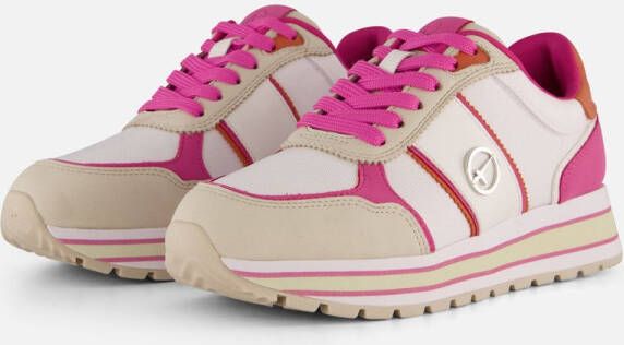 Tamaris Plateausneakers plateau vrijetijdsschoen halfschoen veterschoen in materiaalmix