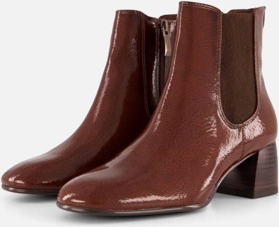 Tamaris Essentials enkellaarzen lak cognac