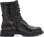 Tamaris Leopard Veterboots zwart Textiel - Thumbnail 2