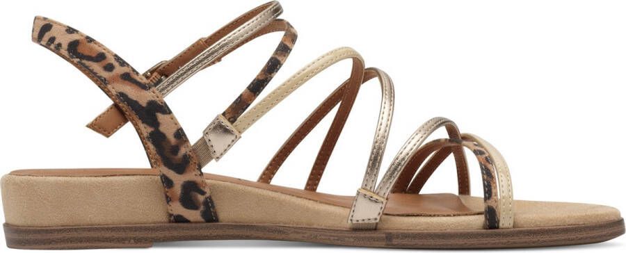 Tamaris Leopard Sandalen beige Textiel Dames
