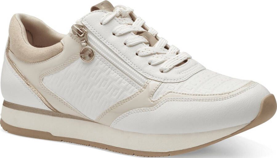 Tamaris Sneakers met sleehak Almina vrijetijdsschoen lage schoen veterschoen in smalle vorm