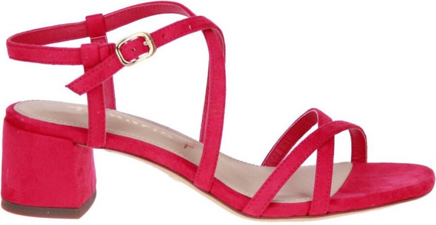 Tamaris Roze Suede Sandalette met Enkelbandje Pink Dames