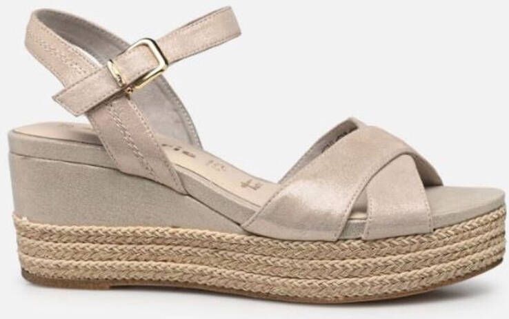 Tamaris Gouden Sandaal Sleehak - Foto 7