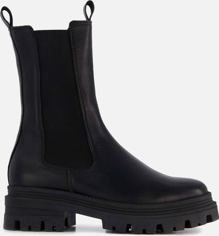 Tamaris Hoge Chelsea boots zwart Leer Dames