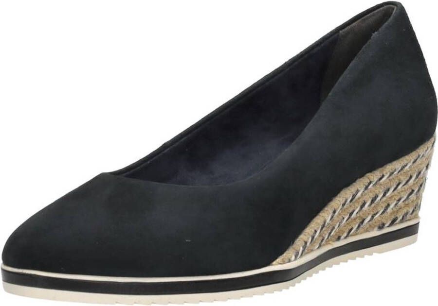 Tamaris Pumps met sleehak instapschoen lage schoen jute-koord aan de wig-hak in smalle vorm