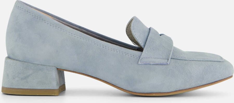 Tamaris instappers met hak blauw Leer