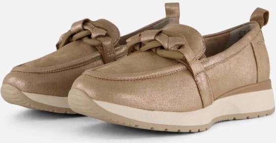 Tamaris Instappers taupe Textiel Dames