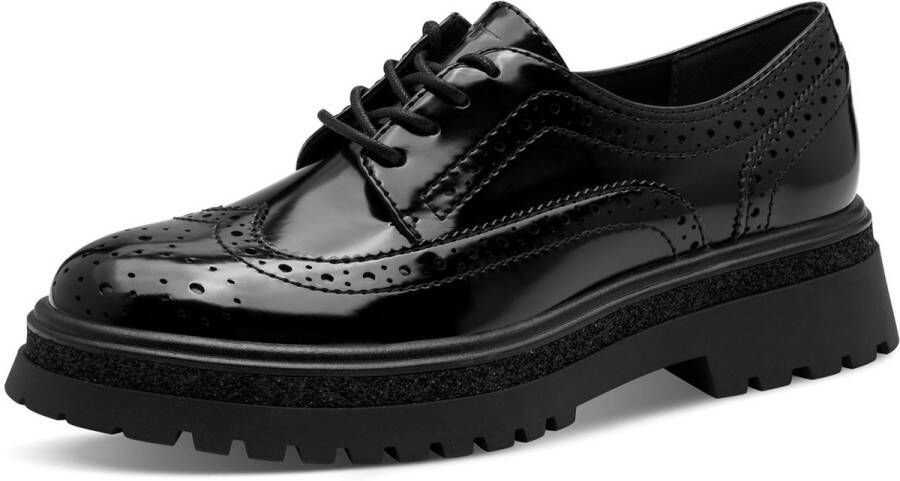 Tamaris lage damesschoen 1-23619-45 001 dames veterschoen M2361945 zwart