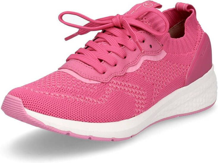Tamaris Slip-on sneakers vrijetijdsschoen lage schoen veterschoen met opgezette sierveters