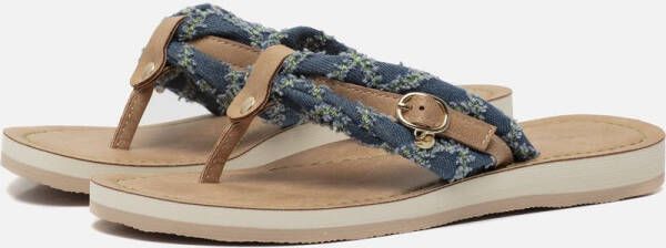 Tamaris Leopard Slippers blauw Textiel Dames