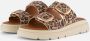 Tamaris Leopard Slippers bruin Leer Dames - Thumbnail 1