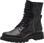 Tamaris Leopard Veterboots zwart Textiel - Thumbnail 1