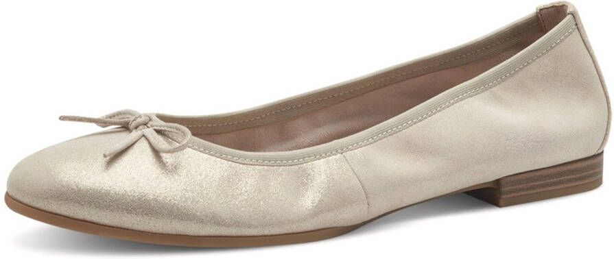 Tamaris Ballerina's Feestelijke schoen trouwschoen flats met mooie metallic glans