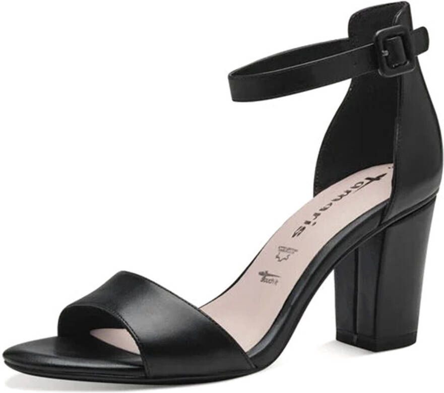 Tamaris leren damessandaal 1-28326-42 001 damesschoenen M2832642 zwart