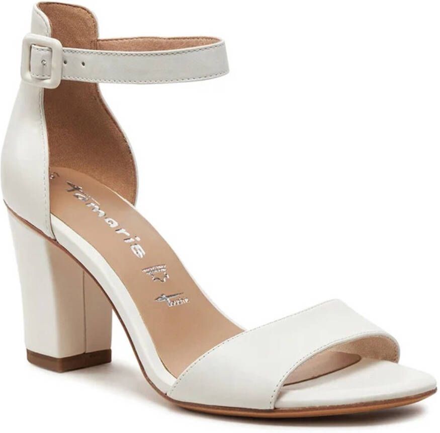Tamaris leren damessandaal 1-28326-42 100 damesschoenen M2832642 wit