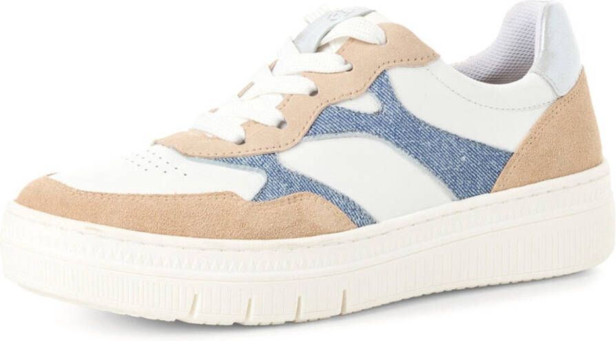 Tamaris leren damestrainers 1-23707-44 804 Lage damesschoenen M2370744