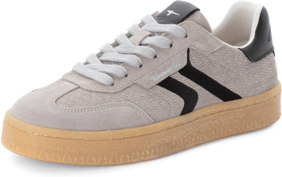 Tamaris leren damestrainers 1-23723-44 200 Lage damesschoen M2372344 Grijs