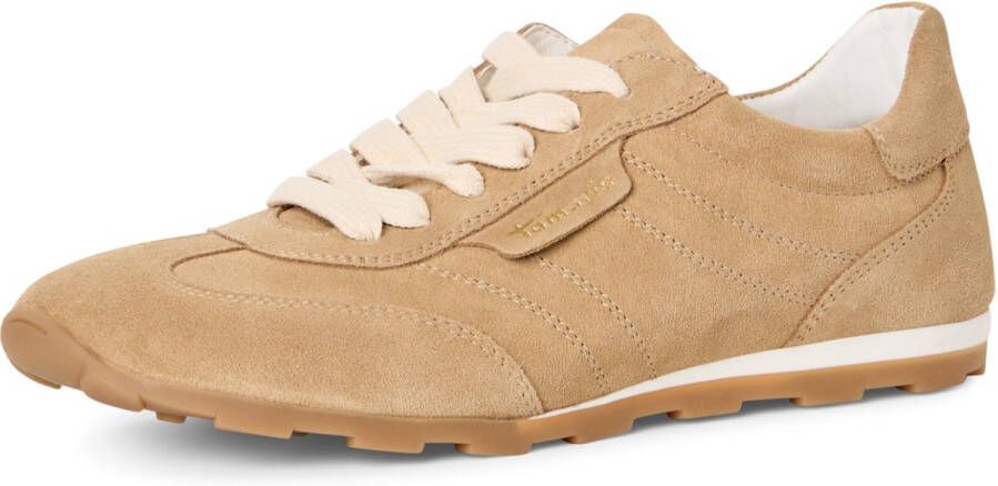 Tamaris leren sportschoenen 1-23611-44 3B6 damesschoenen laag model M2361144 zand