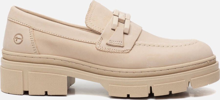 Tamaris Loafers beige Leer Dames