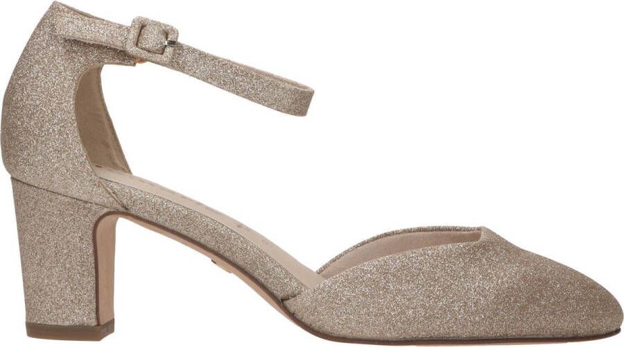 Tamaris Gouden Glitter Feest Sandalen Yellow Dames