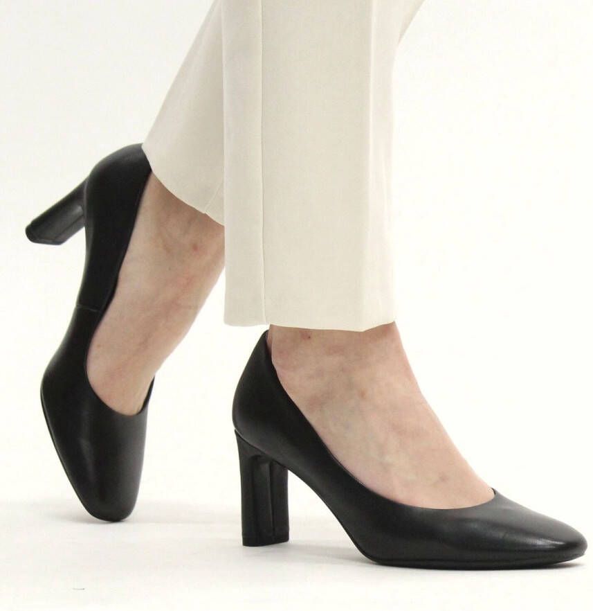 Tamaris Zwarte Leren Business Pumps Black Dames