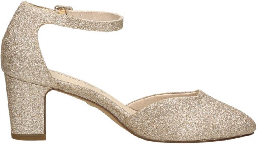Tamaris Gouden Glitter Feest Sandalen Yellow Dames