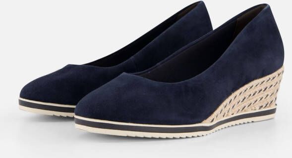 Tamaris Pumps met sleehak instapschoen lage schoen jute-koord aan de wig-hak in smalle vorm