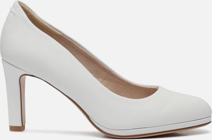 Tamaris Witte Leren Business Pumps White Dames