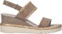 Tamaris Sandalen sleehak taupe Leer Dames - Thumbnail 1